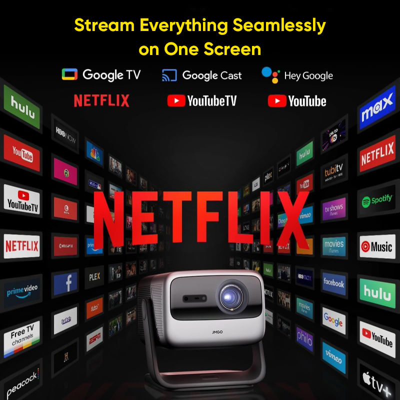 Netflix Home Cinema - Proyektor JMGO N1S Ultimate 4K Triple
