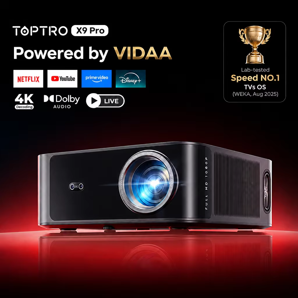 Netflix Home Cinema - Proyektor Toptro X9Pro VIDAA 4K Netflix