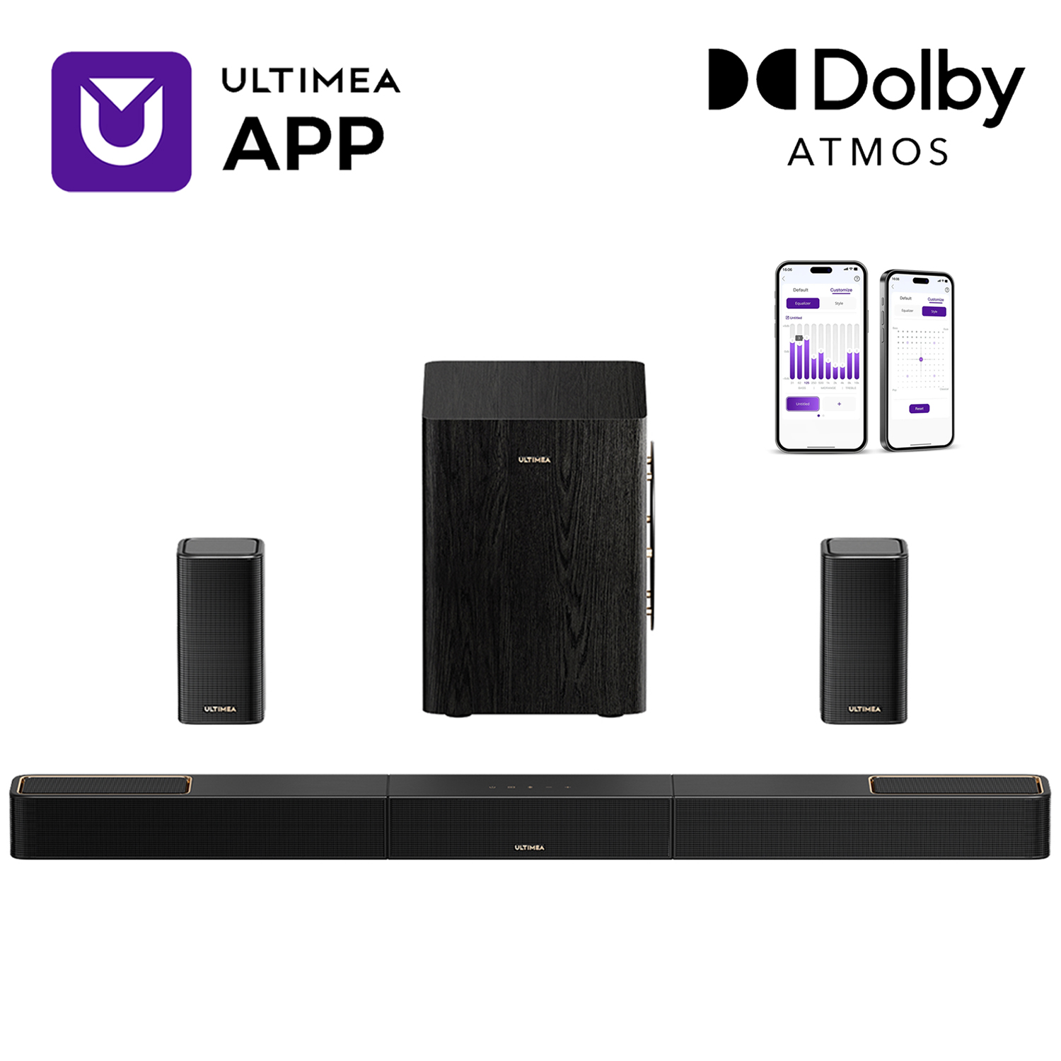 Home Cinema Of Soundbar - Sistem Suara Surround ULTIMEA 5.1.2 Soundbar