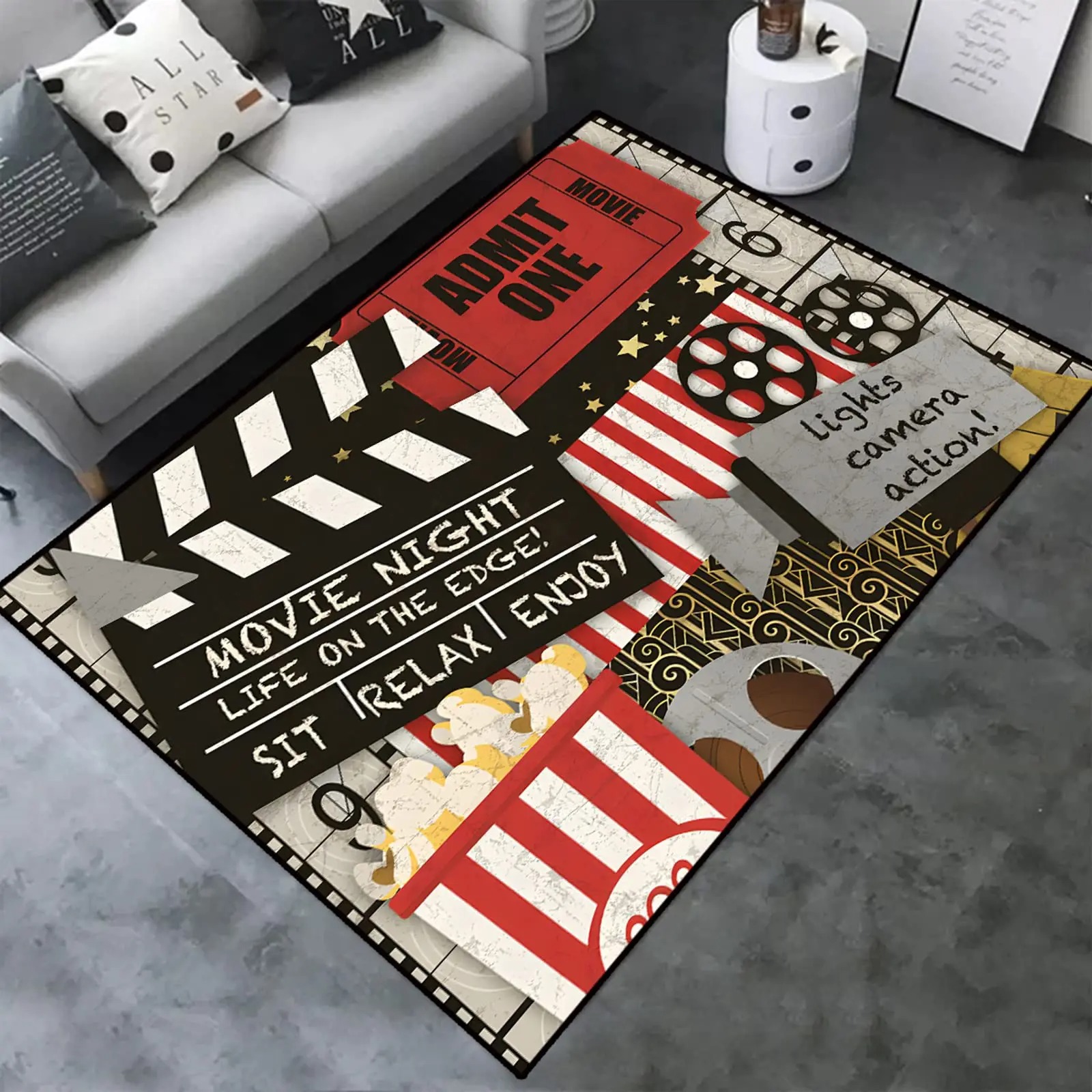 Bioskop Retro rumah karpet are - Home Cinema Interiors ulasan dan harga