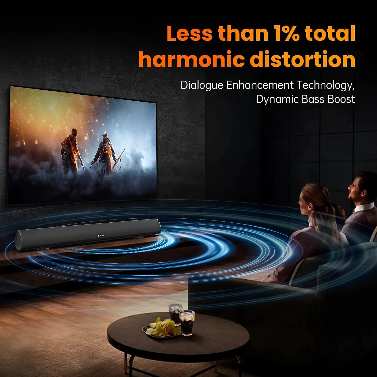 Soundbar TV Bertenaga 100W, Sp - Home Cinema Of Soundbar ulasan dan harga
