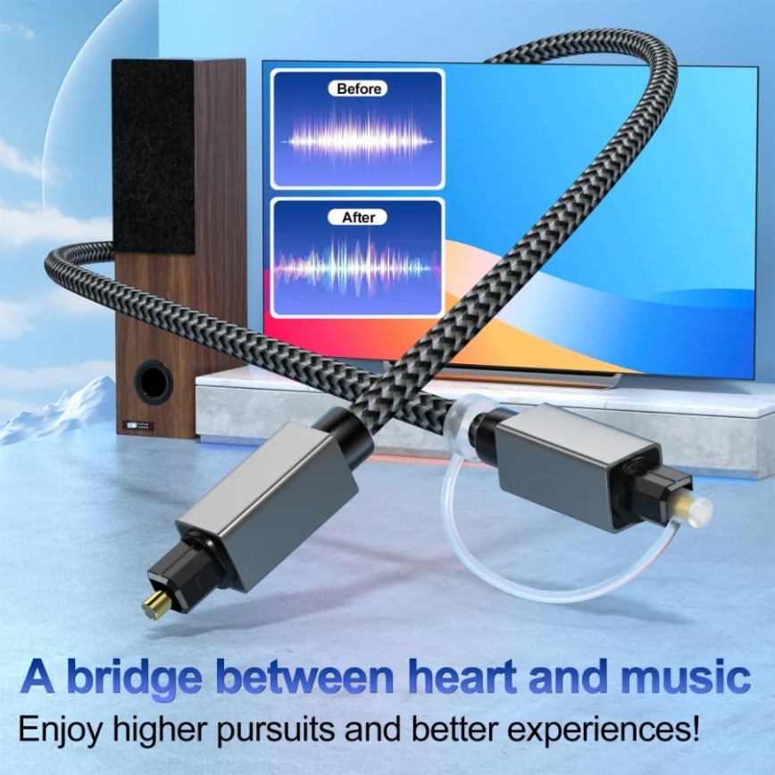 Kabel Audio Optik Digital 3M K - Home Cinema Of Soundbar ulasan dan harga