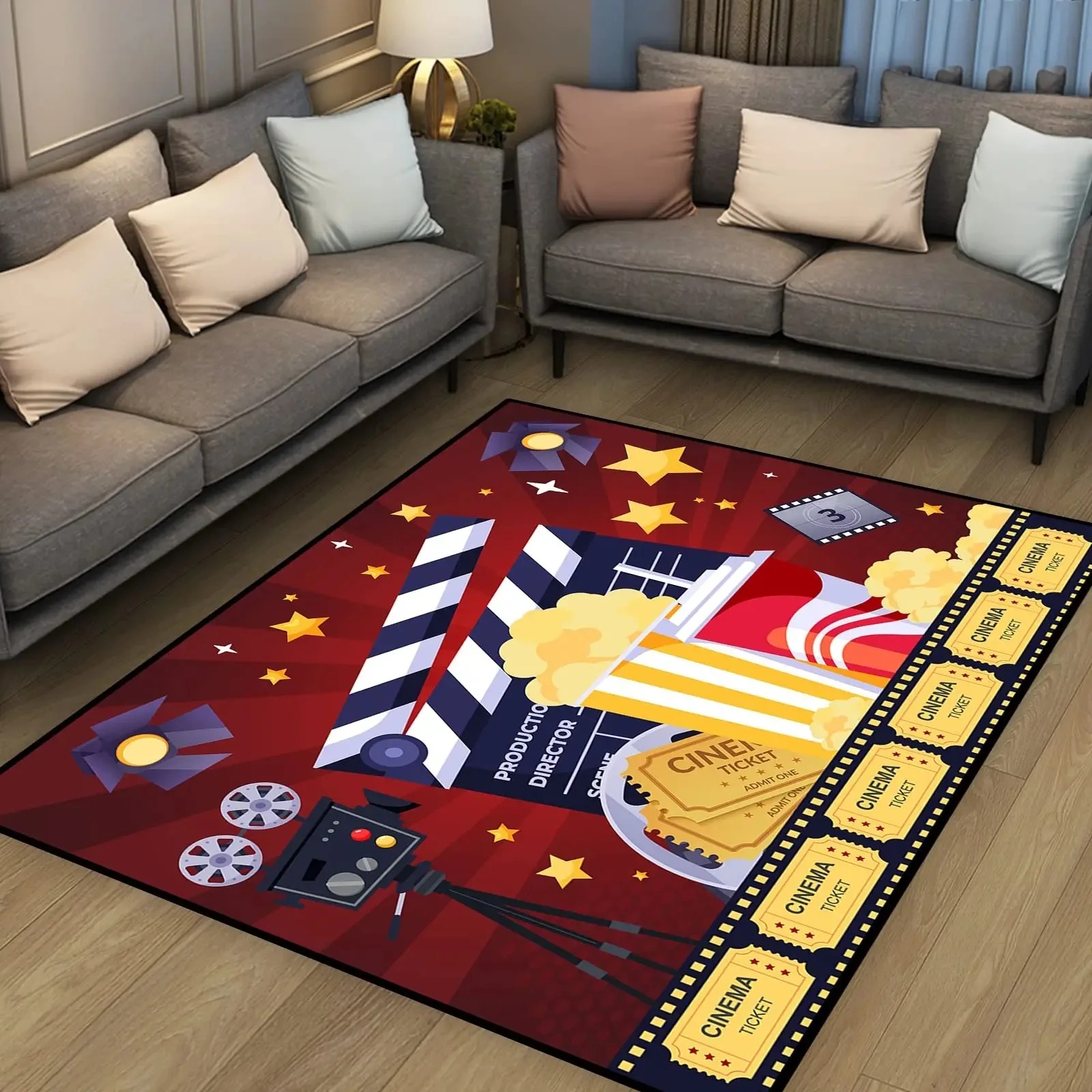 Karpet area bioskop retro, kar - Home Cinema Interiors ulasan dan harga