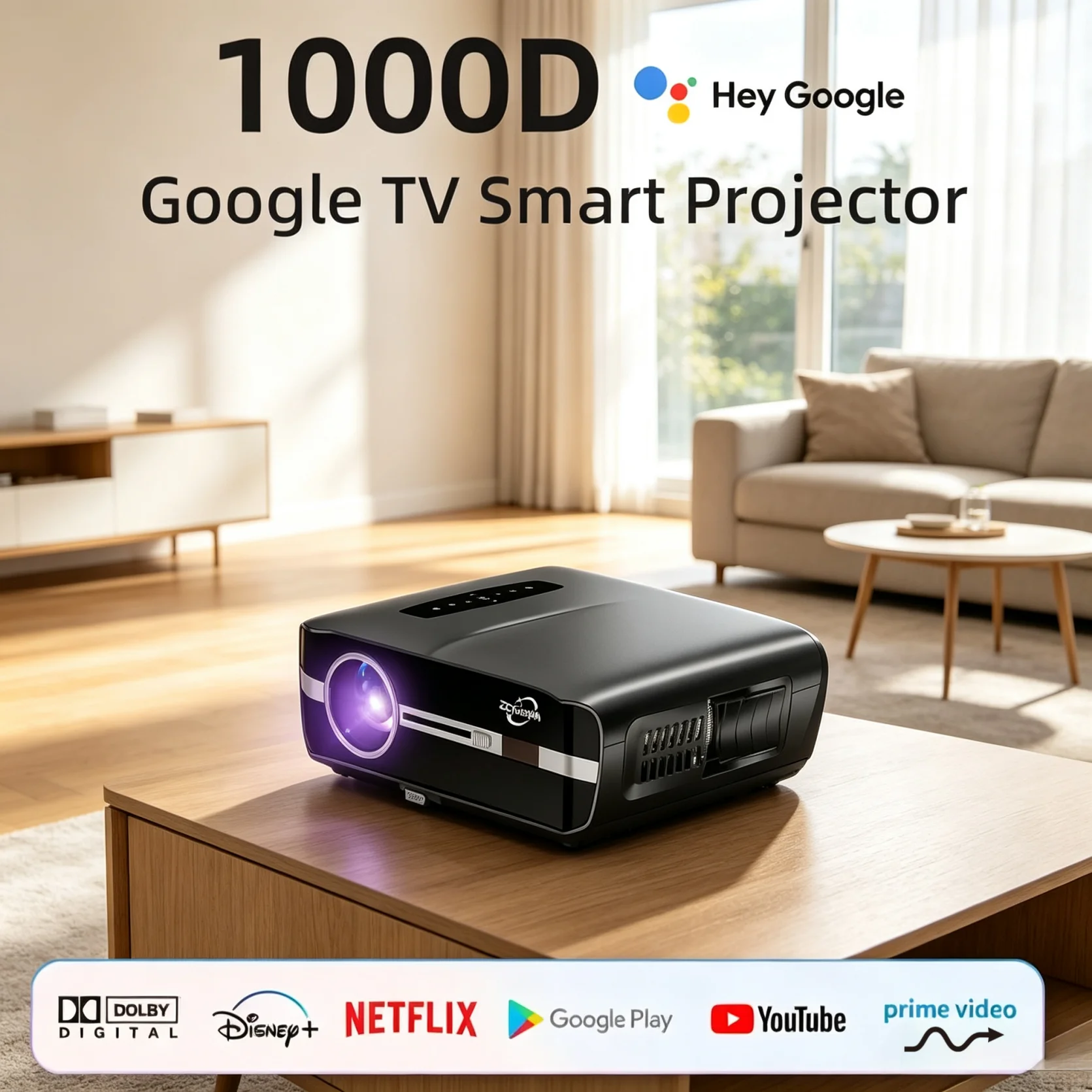 Proyektor Google TV 4K Resmi 4 - Netflix Home Cinema ulasan dan harga