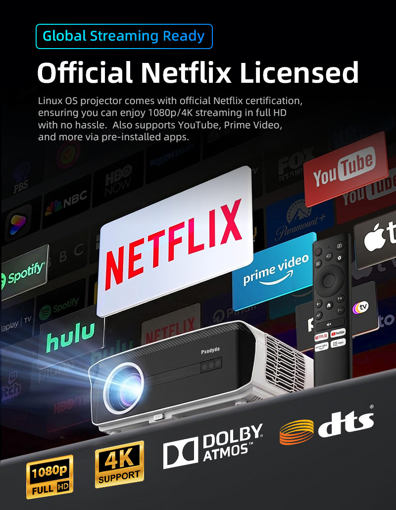 Proyektor Portabel Native 1080 - Netflix Home Cinema ulasan dan harga